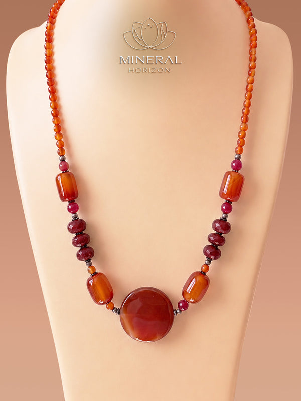 Collier en cornaline – énergie et élégance