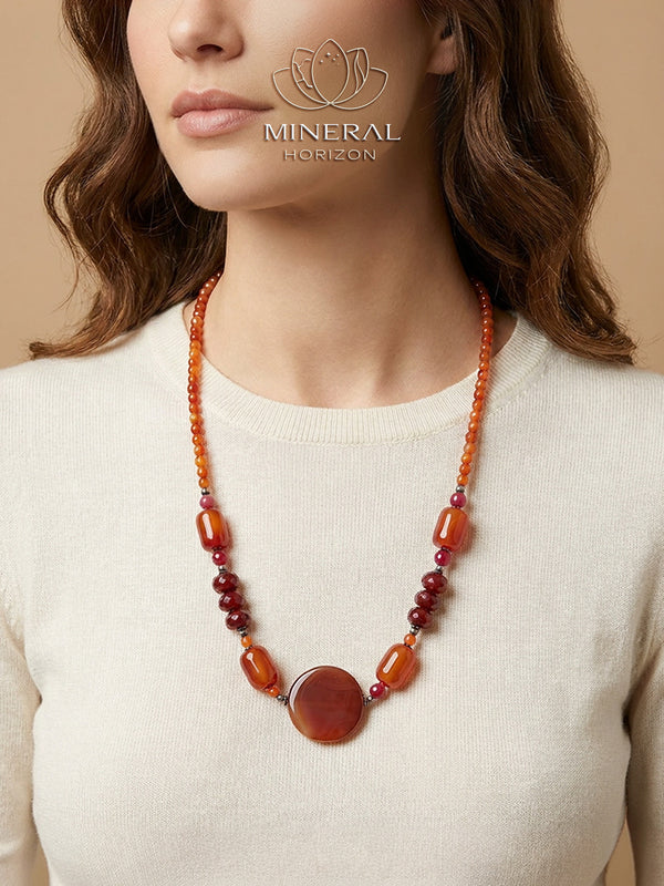 Collier en cornaline