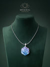Pendentif géométrie sacrée - Fleur de vie en labradorite