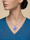 Pendentif géométrie sacrée - Fleur de vie en labradorite