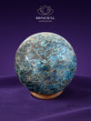 Grande sphère en apatite bleue – la voie de l'inspiration