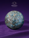 Grande sphère en apatite bleue – la voie de l'inspiration