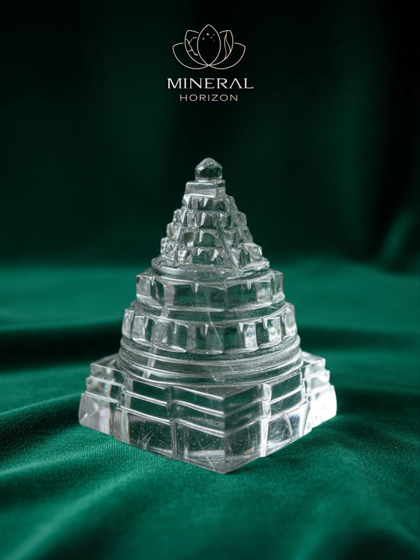 Géométrie sacrée - Sri Yantra en cristal de roche
