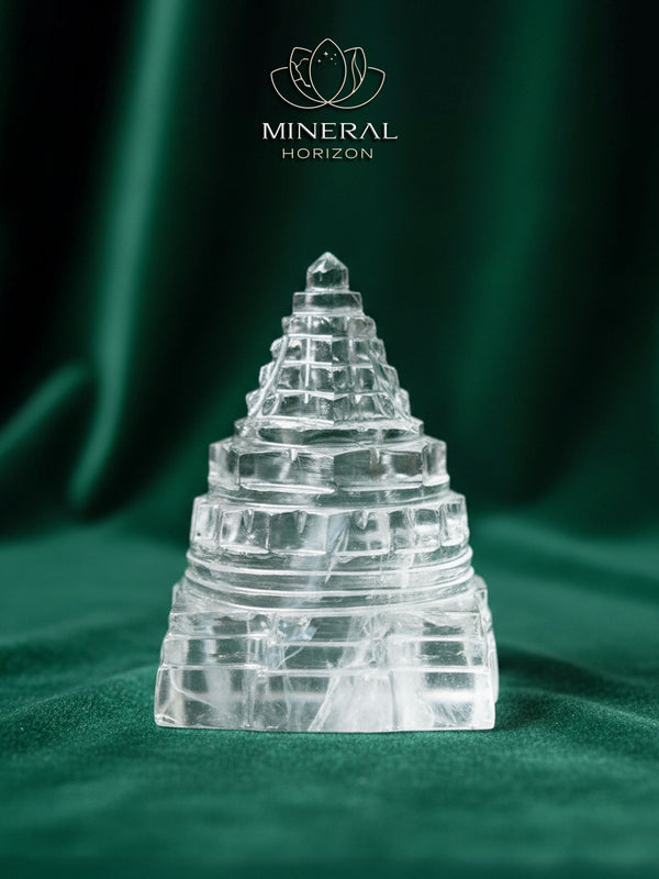 Géométrie sacrée - Sri Yantra en cristal de roche
