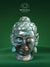 Grande tête de Bouddha en labradorite – reflets de sagesse