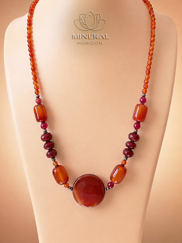 Collier en cornaline