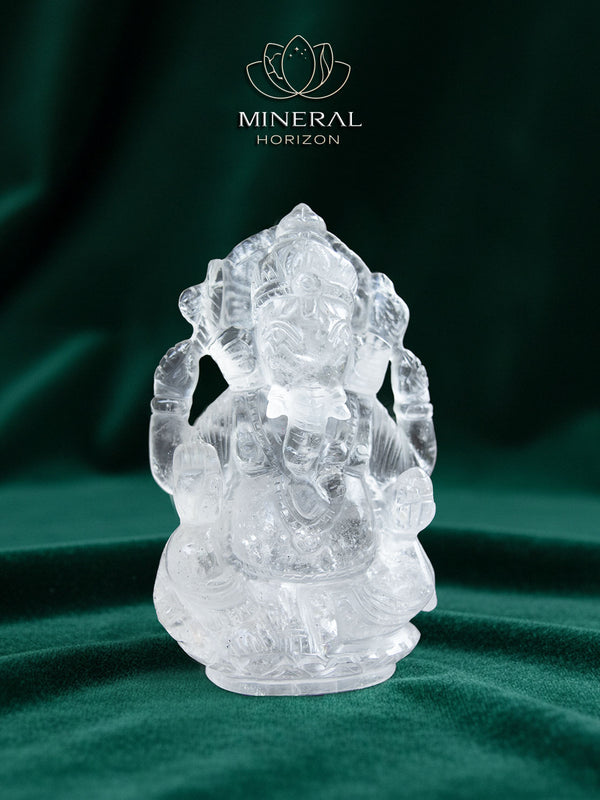 Statue - Ganesh en Cristal de roche