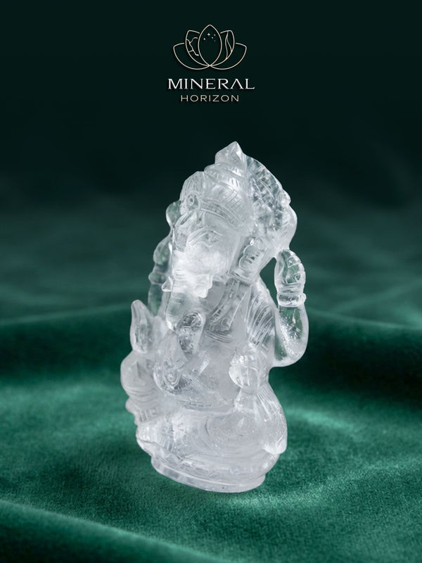 Statue - Ganesh en Cristal de roche