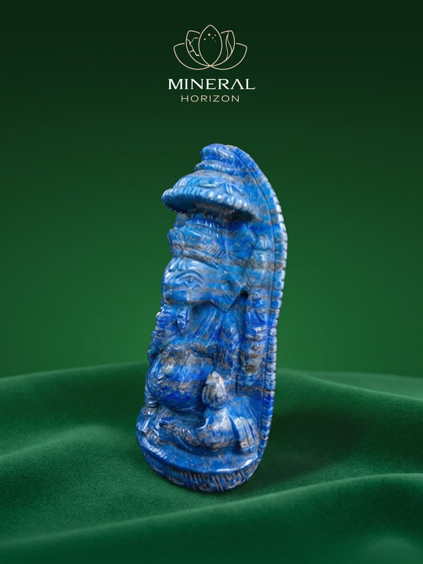Grande Statue Ganesh en Lapis-Lazuli – Gardien des Nouveaux Horizons