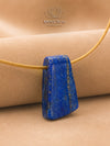 Pendentif en trapèze en lapis-lazuli lisse et brut