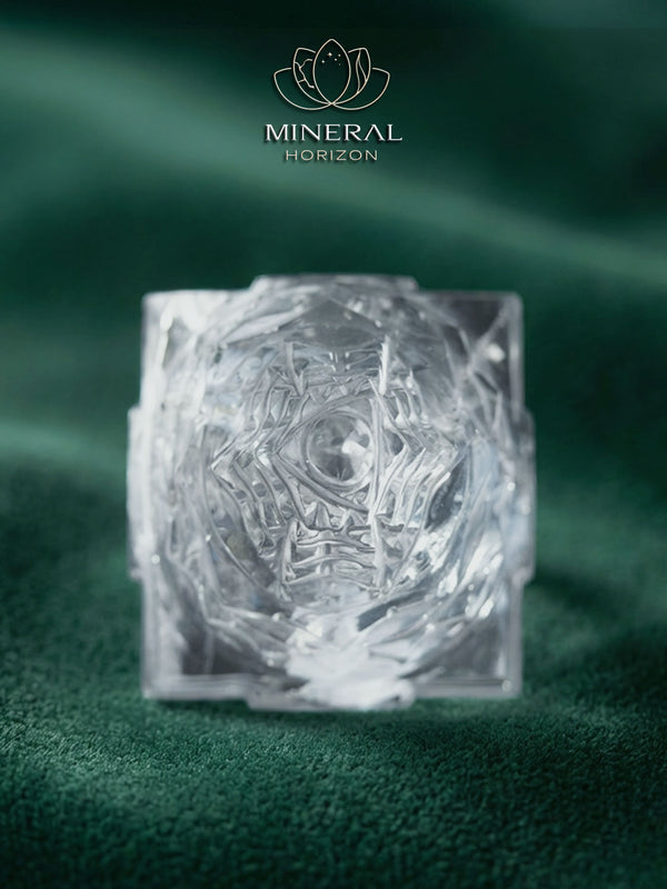 Géométrie sacrée - Sri Yantra en cristal de roche