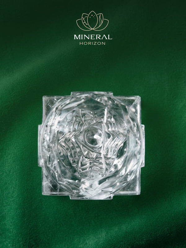 Géométrie sacrée - Sri Yantra en cristal de roche